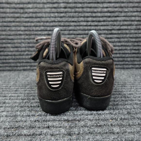 Shimano Mountain Bike Shoes Mens 6 Brown Black Suede Lace Up SH-M 038W - Picture 2 of 15